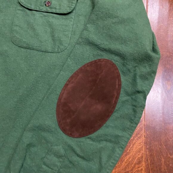J. Crew Mercantile Flex Outdoors Button Front Green Shirt Men's Size LT - Picture 3 of 8